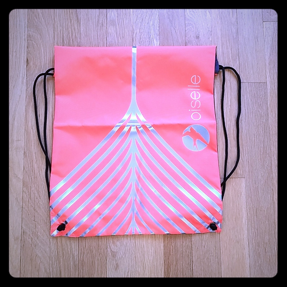 NWT NEW Oiselle Running Track Spike Drawstring Bag